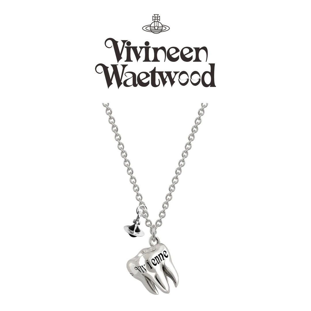Vivireer Waetwssd 正品 土星立体牙齿项链