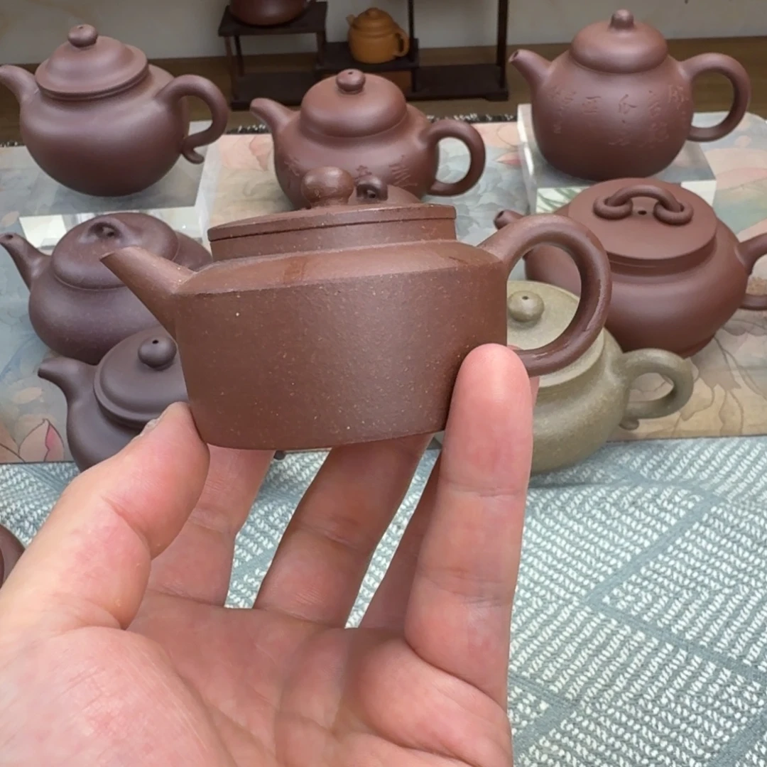 紫砂茶壶微瑕 同乐 紫泥 75cc