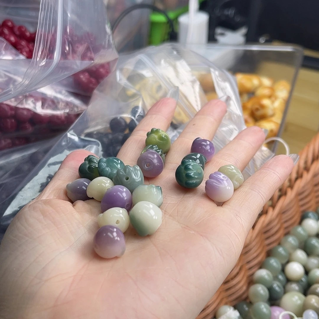 白玉菩提吊坠z瑕12mm/40+5颗