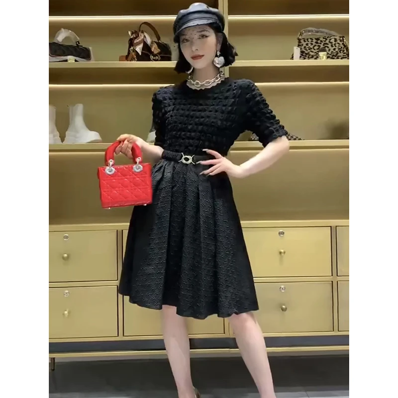 LMY 欧米佳 带腰带连衣裙 #A98823