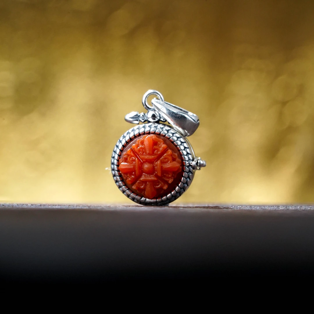 925银银制品 【启承严选】三房五舍 十字金刚杵噶乌盒多样配饰SF011