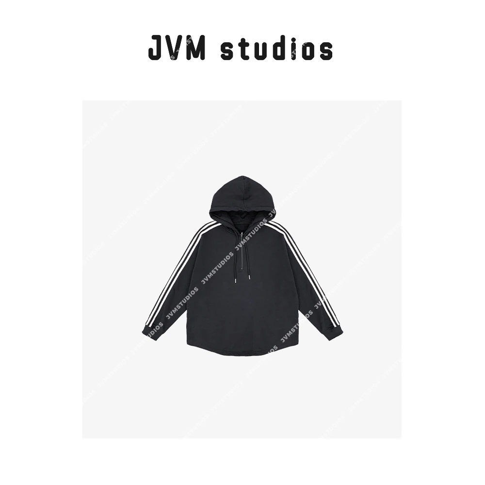 JVM【秋冬时尚百搭休闲宽松连帽套头减龄女卫衣18231