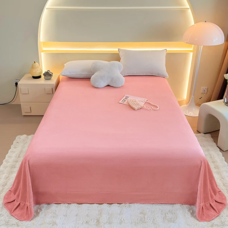 新款宝宝绒亲肤床单-床单-粉色