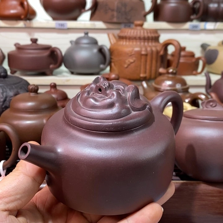 我***粉茶壶紫砂精工制作