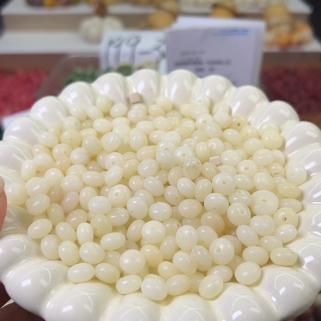 菩提根/象牙果手串微瑕卡8奶白色算200颗