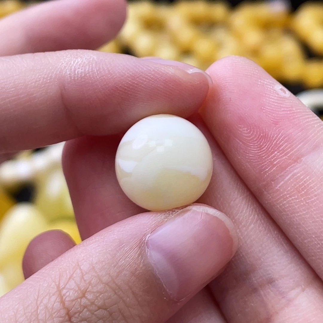 蜜蜡未镶嵌珠宝奇石瑕圆珠14.2mm