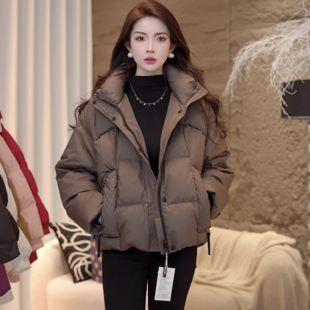 【小方块】羽绒服女连帽短款韩版外套休闲冬季羽绒服8870