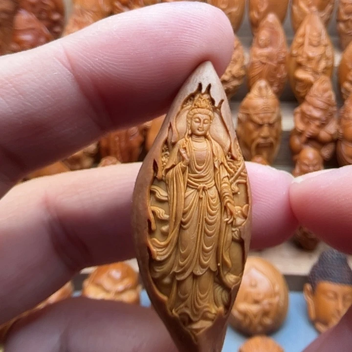 橄榄核吊坠19观音