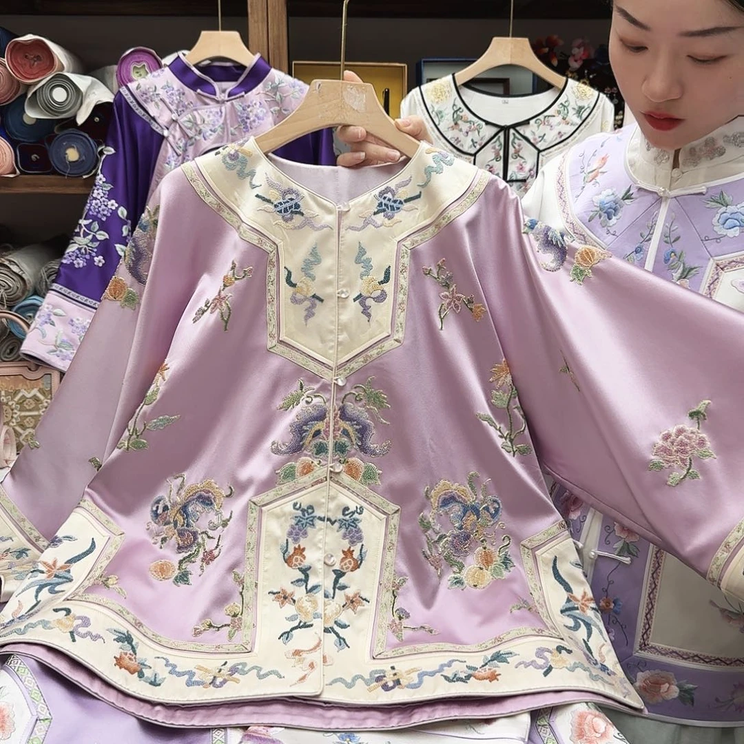 苏绣太太服1胸围110衣长