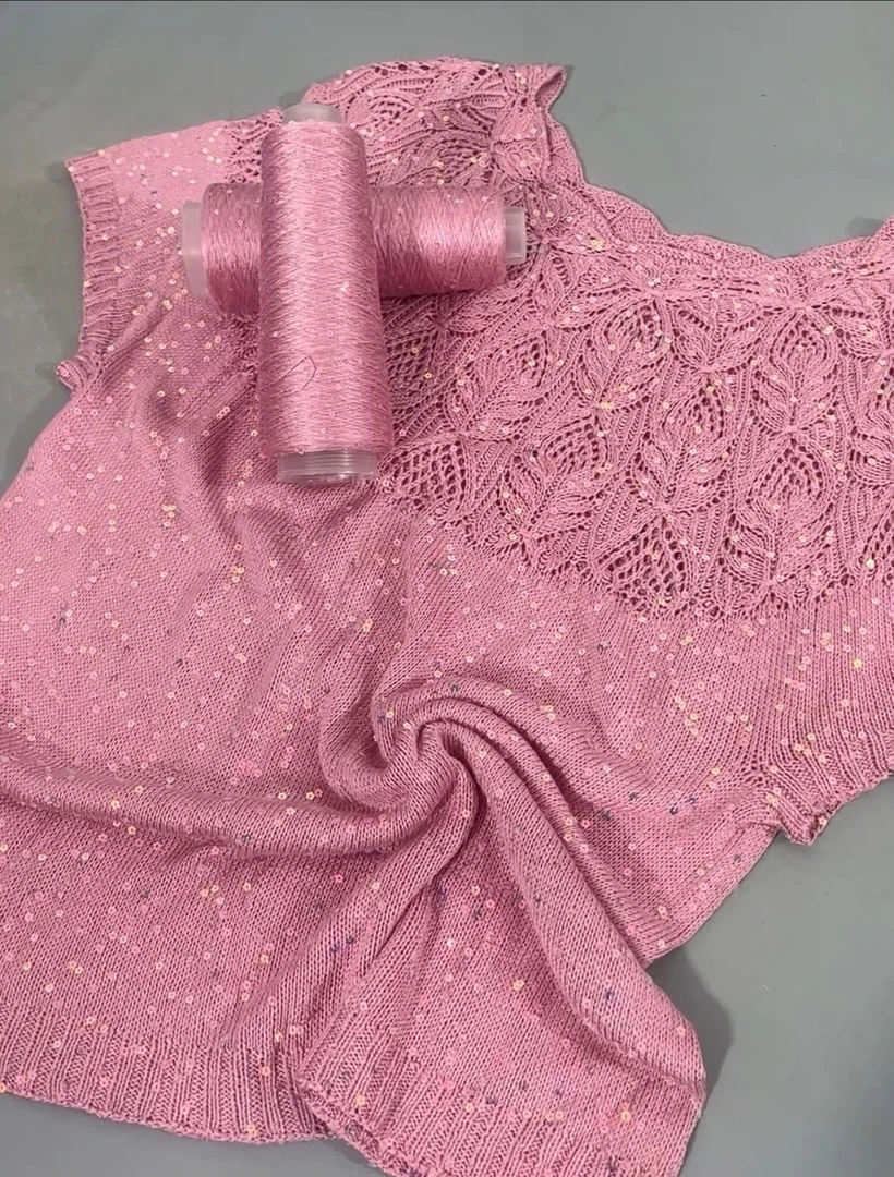 甜心家粉色美线编织手工毛线便捷毛衣