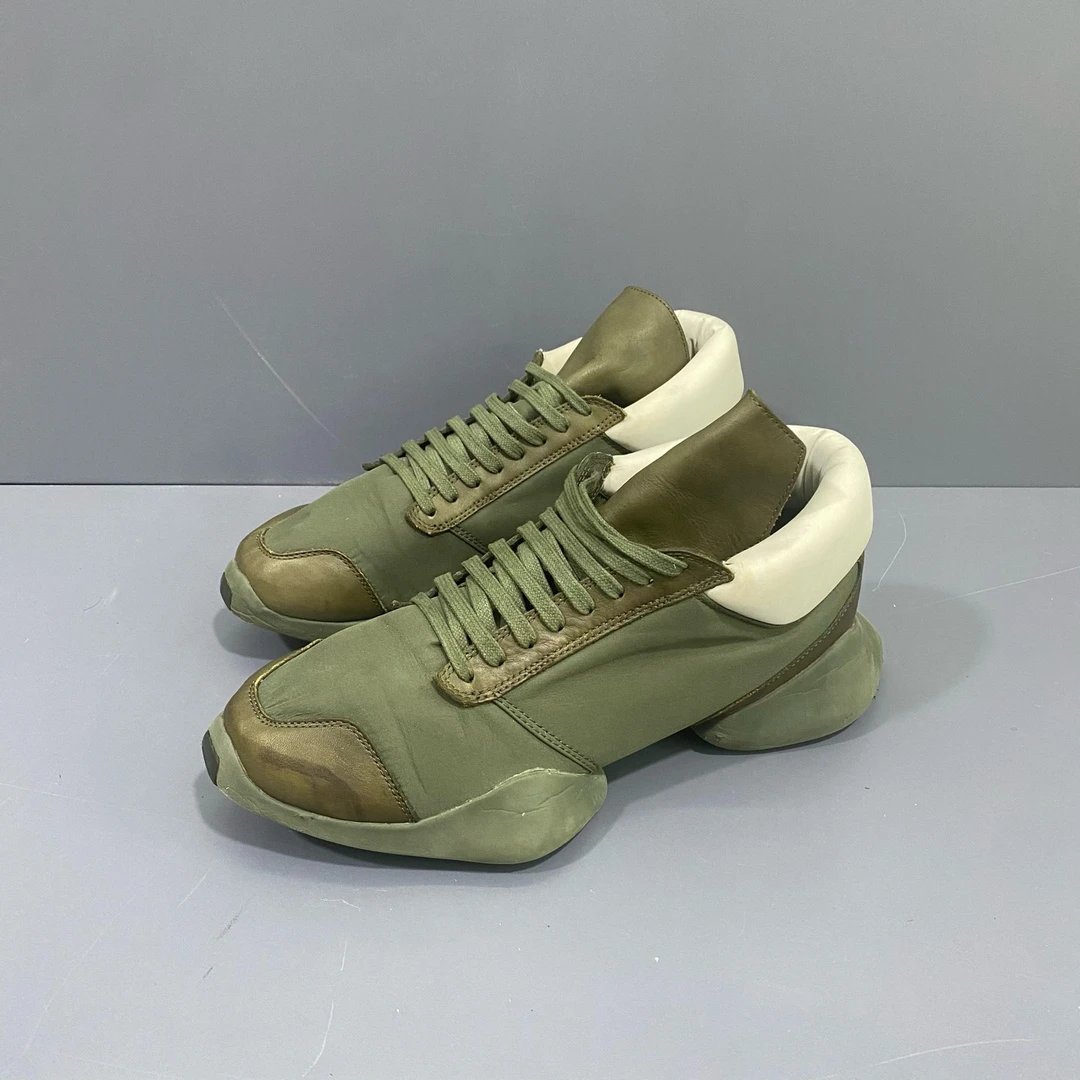 95新 RICKOWENS 41码 ro联名阿迪达斯 坦克鞋 鞋头一点水渍