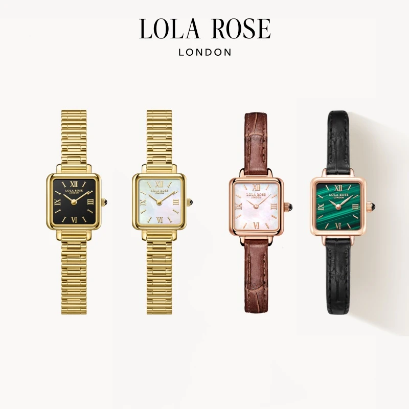 【达人专属】LolaRose罗拉玫瑰黑金手表小棕表时尚百搭气质