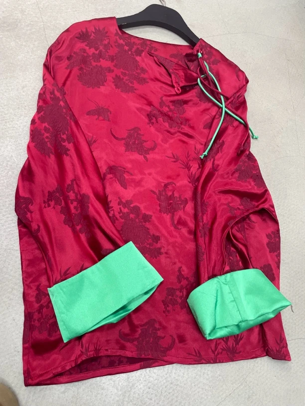 2001《好事连连衫》日常新中式重工提花百搭款衬衫网红