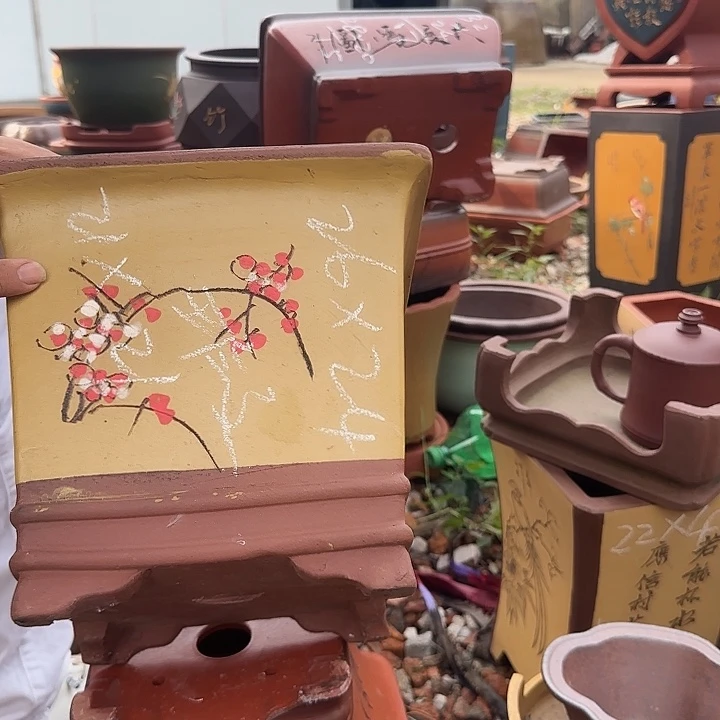 紫砂花盆紫砂花盆盆景盆