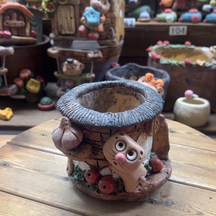 嘻哈多肉花盆百搭