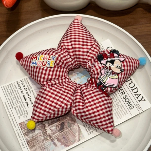 【公主城堡】红色格子鼠鼠发绳头绳发圈甜酷辣妹卡通可爱原创L537