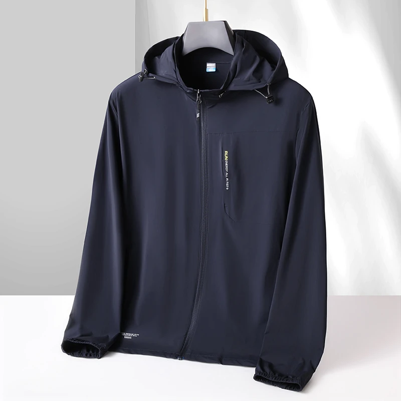 大码男装防晒服夏季加肥加大薄款皮肤衣外套男胖子宽松冰丝防晒衣