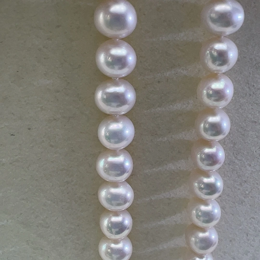 淡水珍珠银S925镶嵌颈饰➕9-10高品极光炫彩