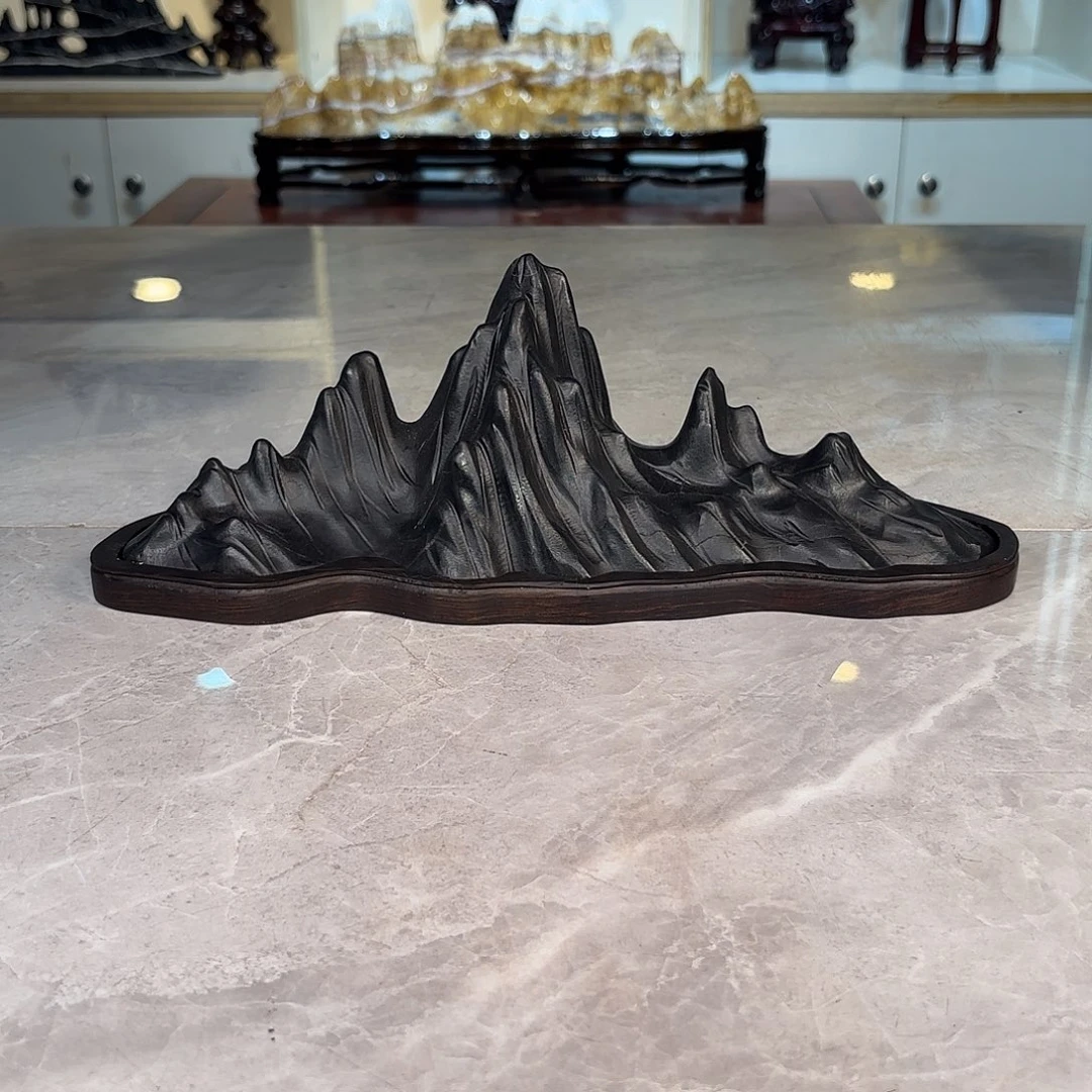 张***忍灵璧石手工雕刻奇石摆件