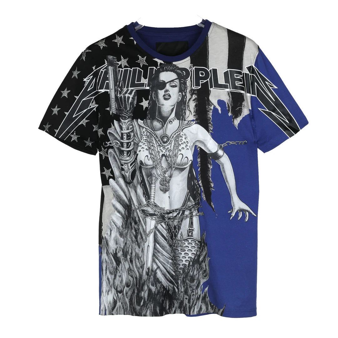 PHILIPP PLEIN 男士美式潮流印花短袖T恤 HM34858414
