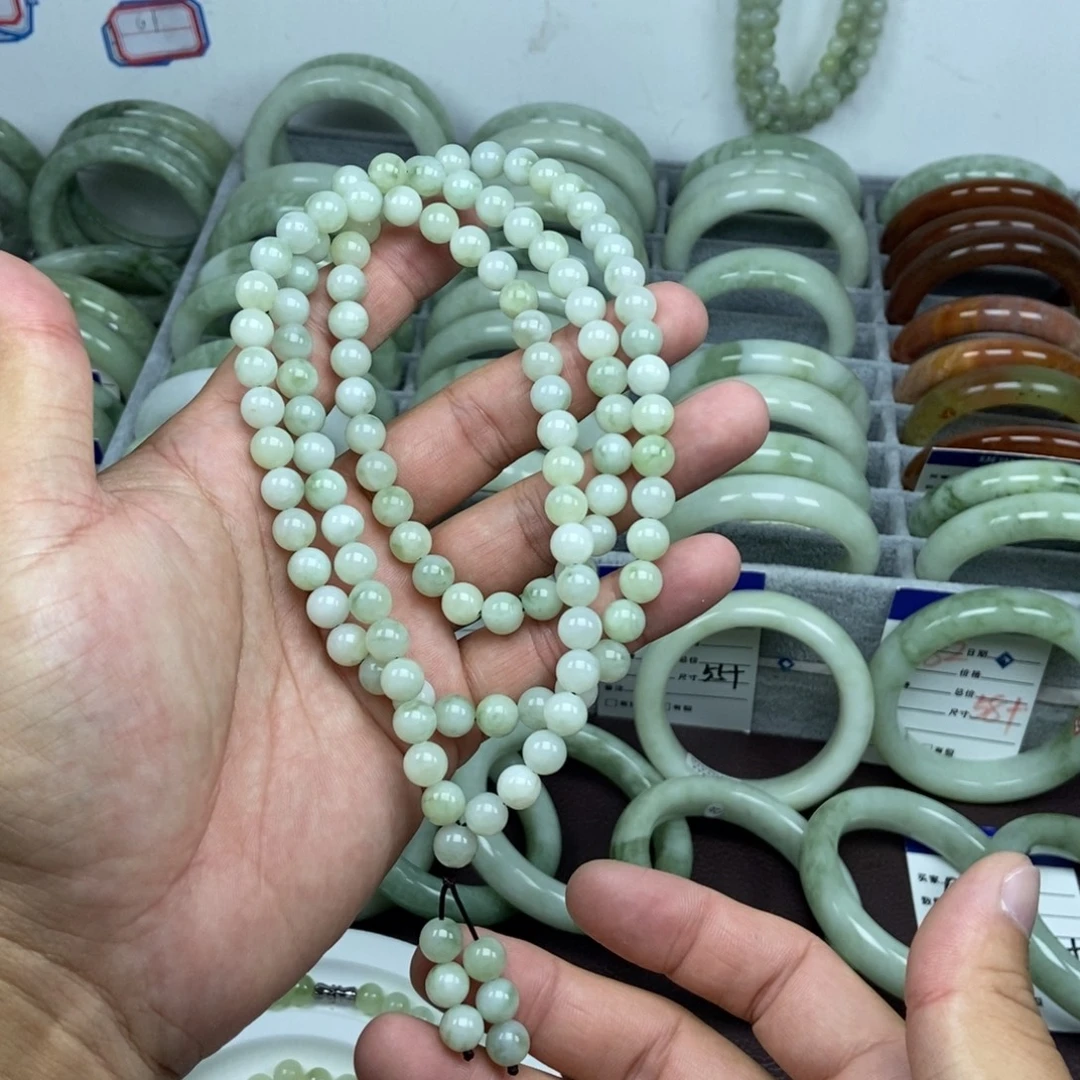 蛇纹石玉未镶嵌手链