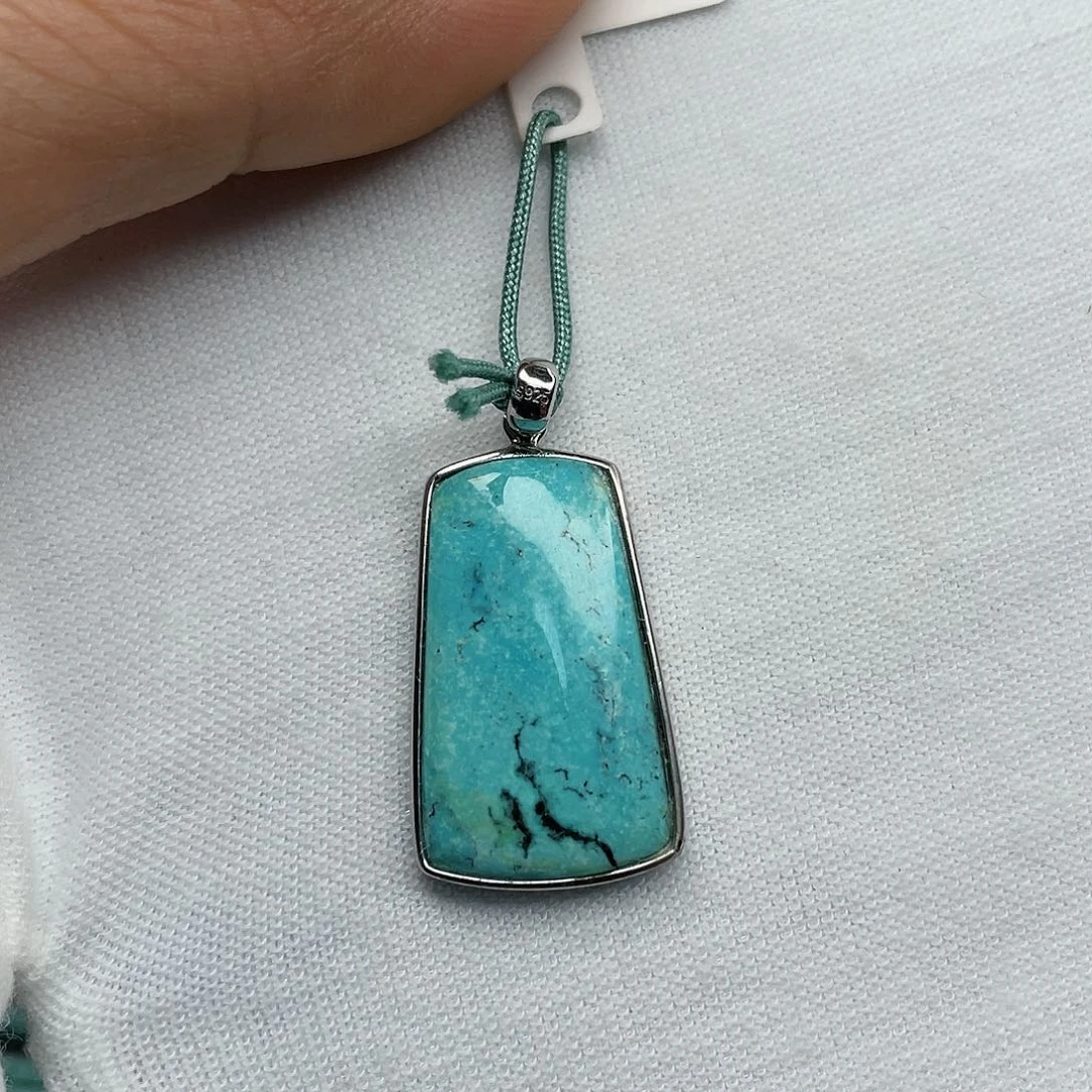 绿松石珠宝奇石银S925镶嵌