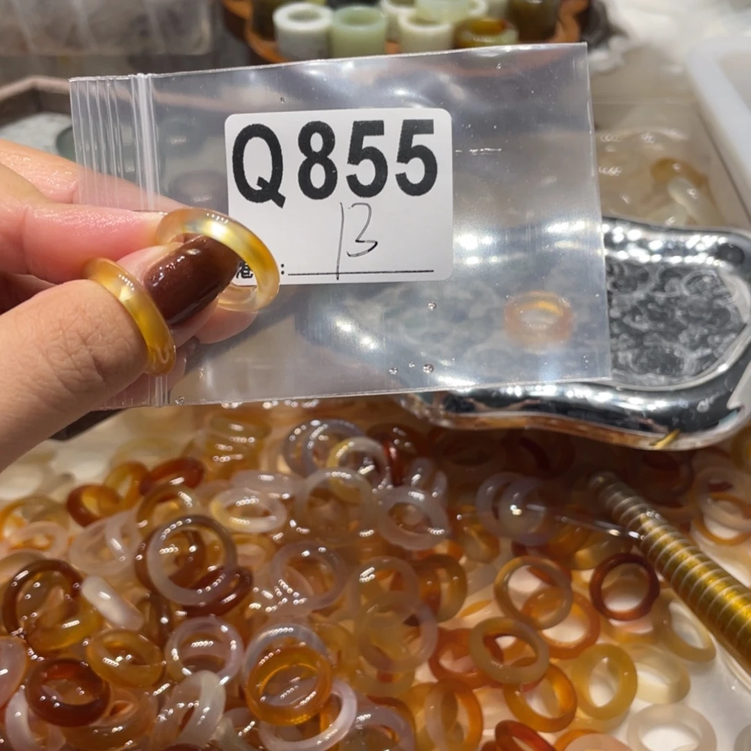 玛瑙/玉髓未镶嵌戒指855