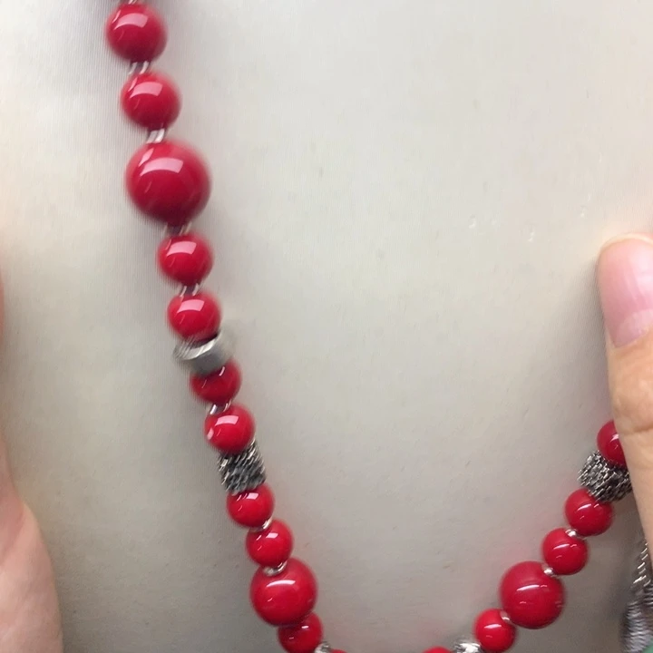 合金颈饰玛瑙/玉髓吊坠