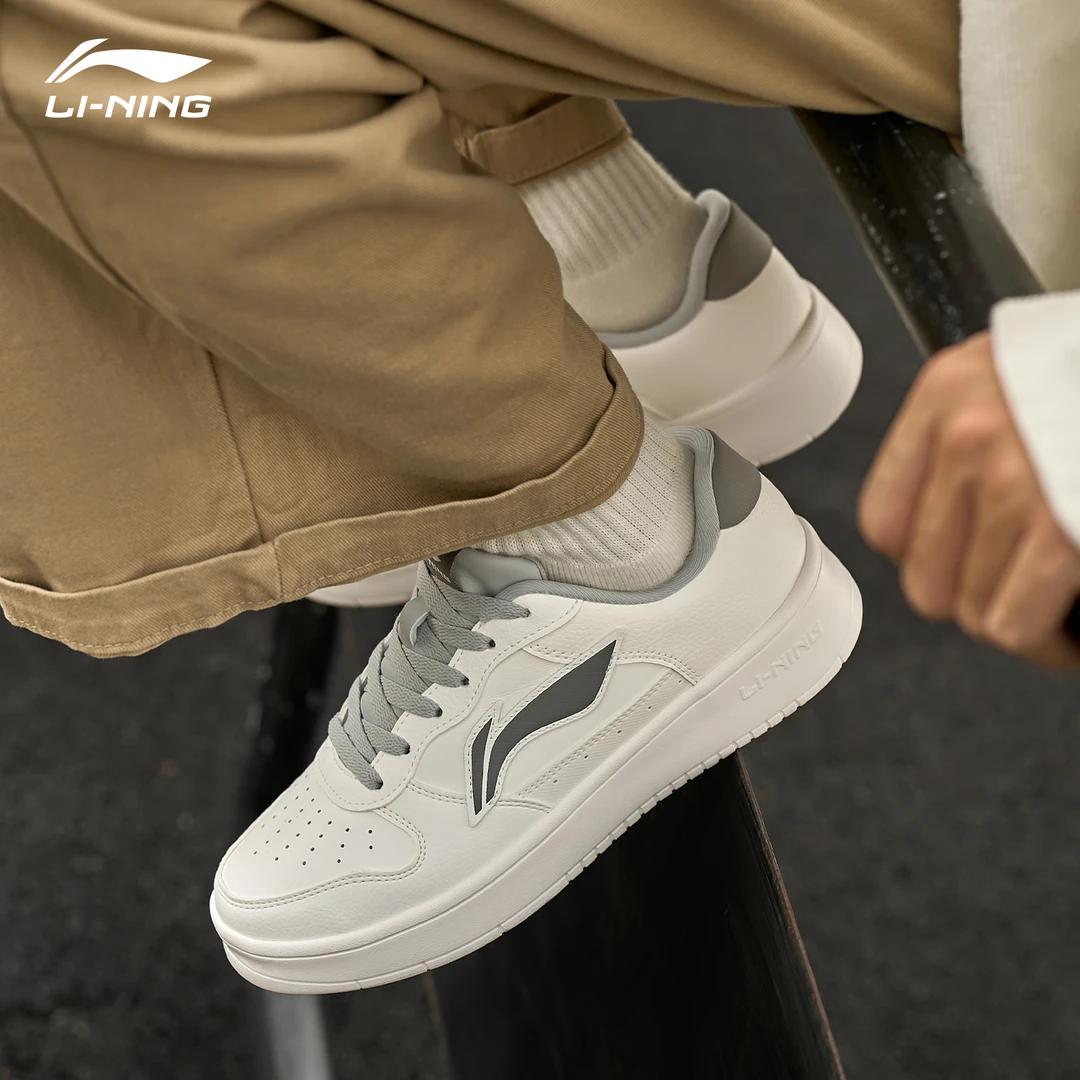 李宁板鞋男鞋浮舟新款小白鞋秋季新款时尚潮流百搭学生运动休闲鞋