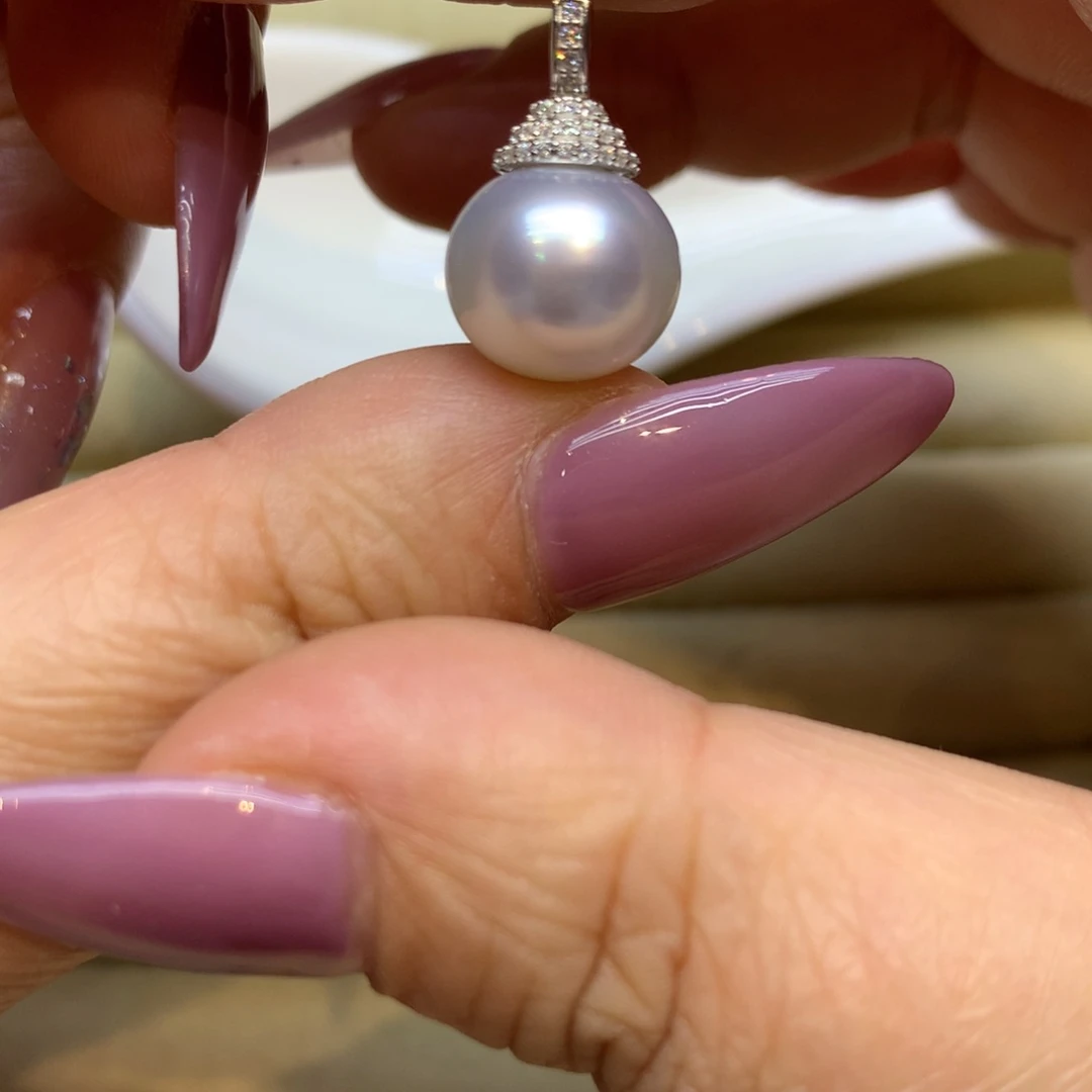 颈饰银S925镶嵌海水珍珠