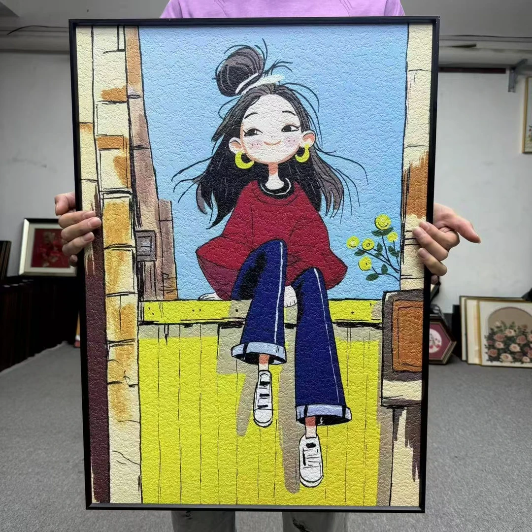 云南民族风阿诗玛丰收主题适合卧室客厅装饰画5070