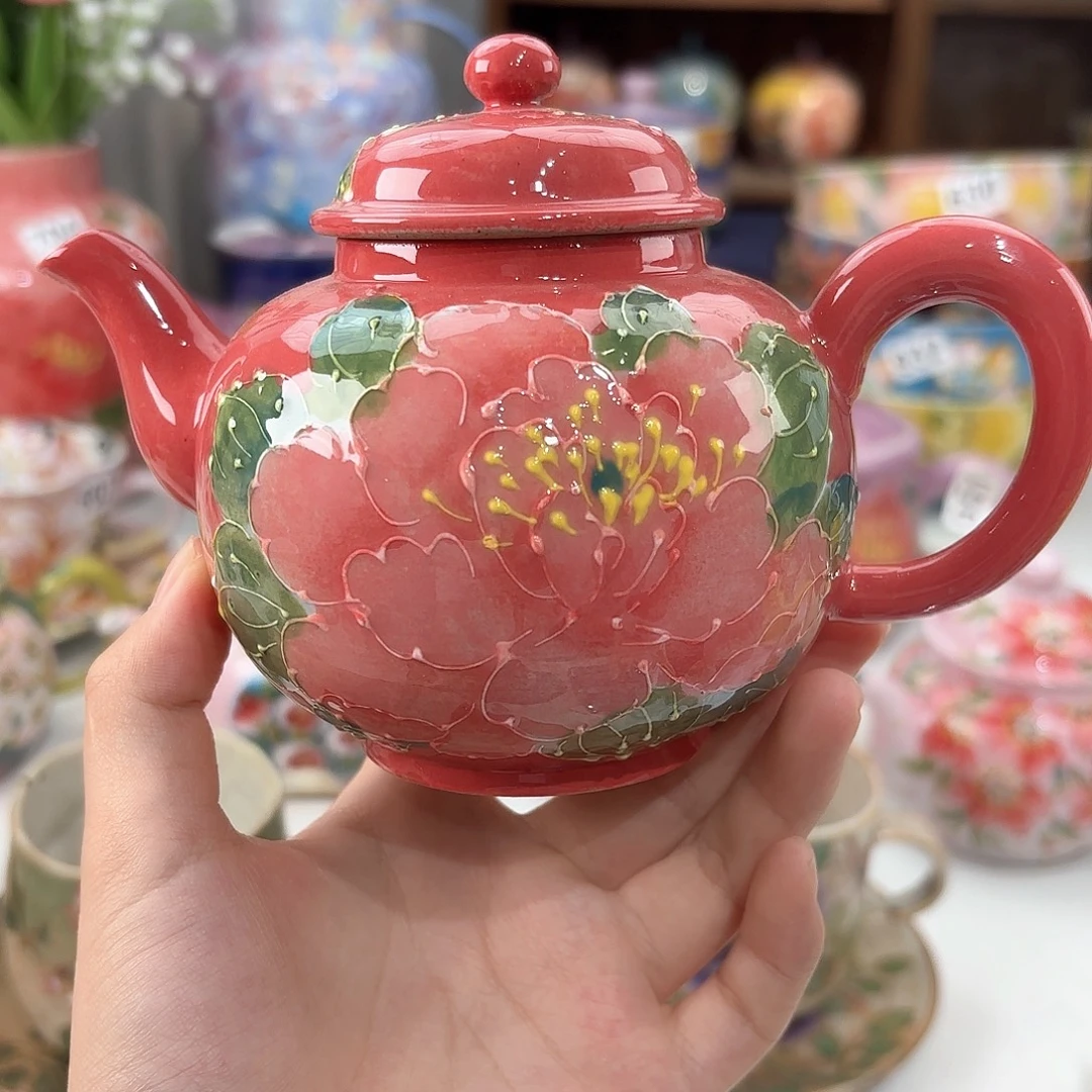 景德镇手绘高温釉下彩陶瓷茶具