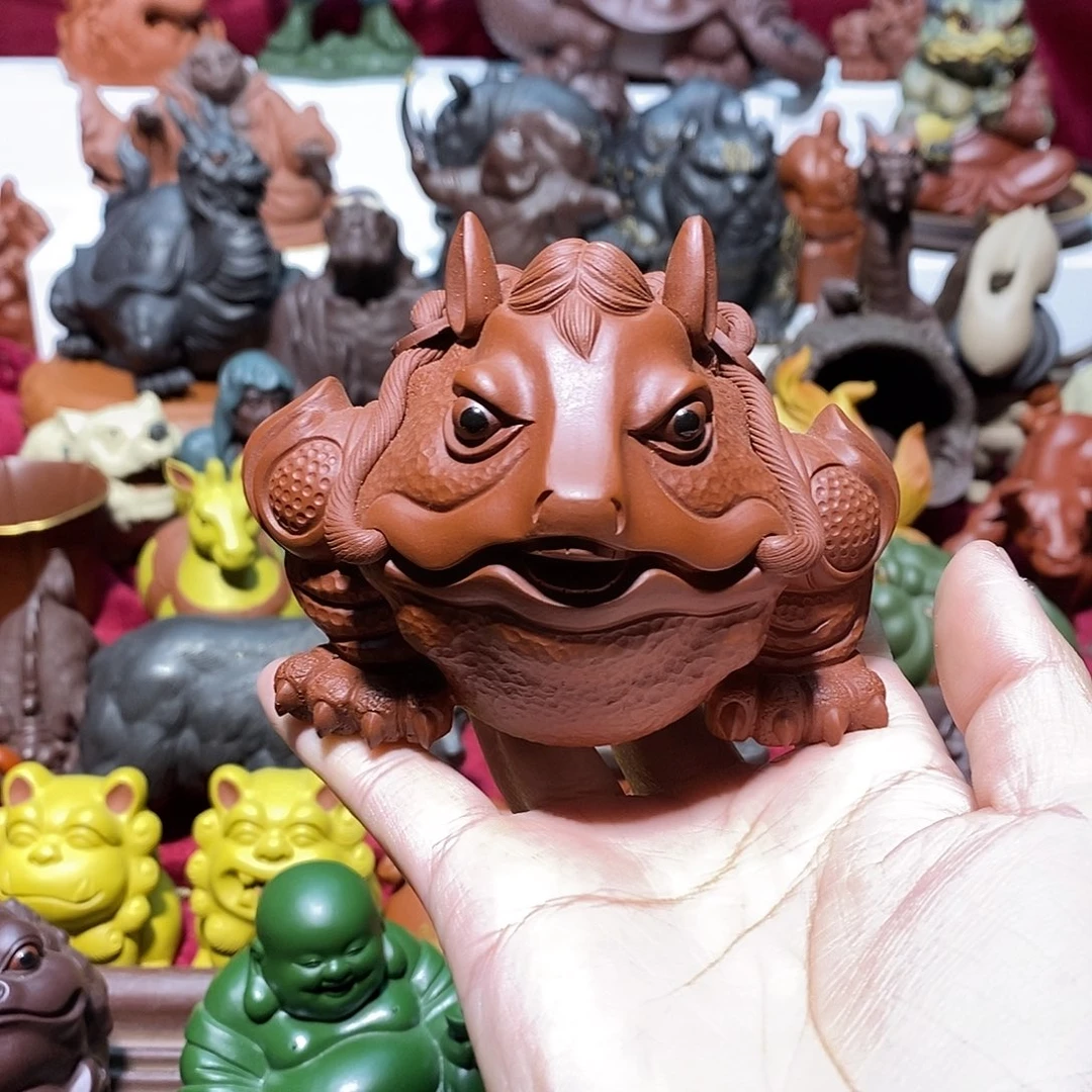 茶宠紫砂宜兴紫砂马蟾