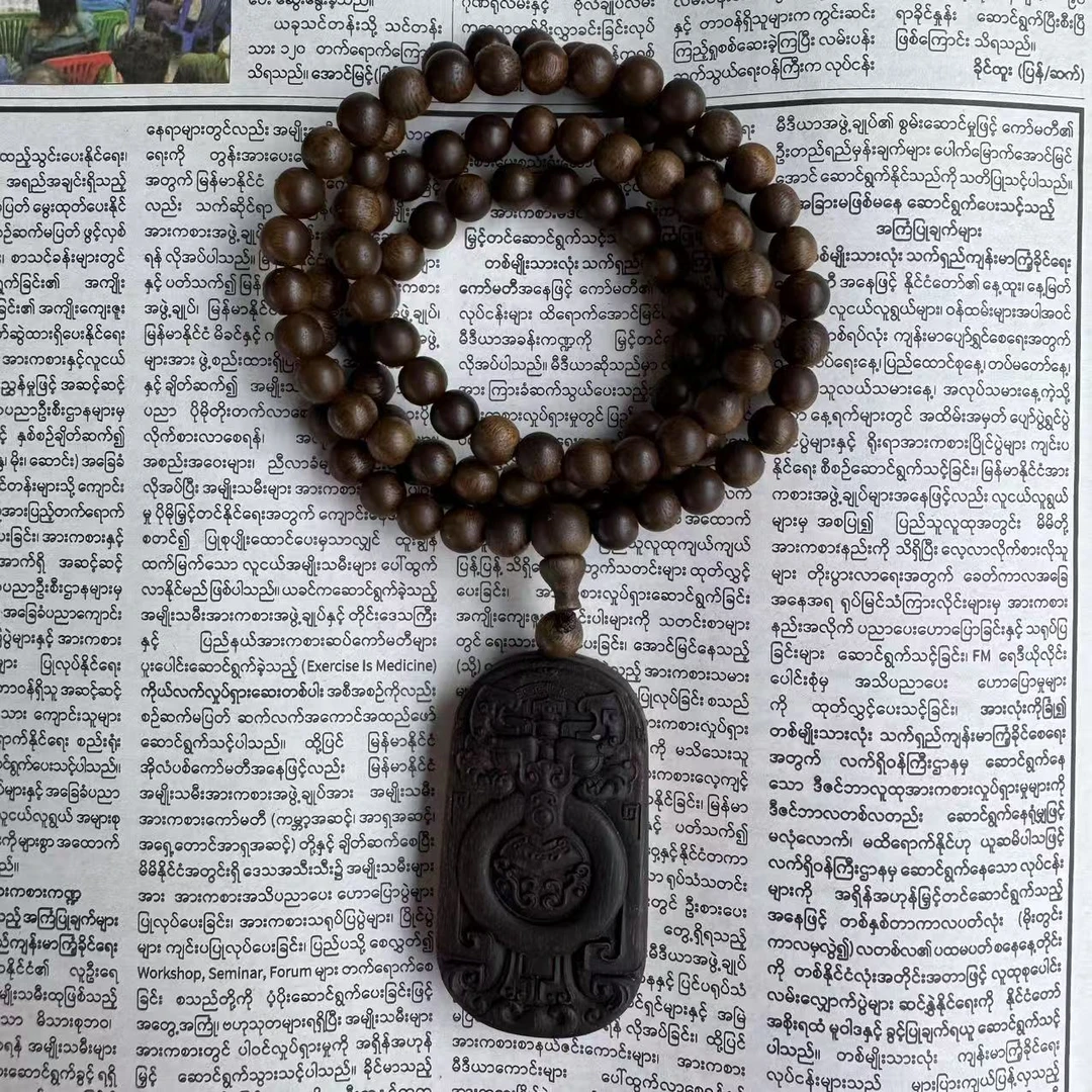 B-FSP40643沉香8*8长串吊坠-多样性发货