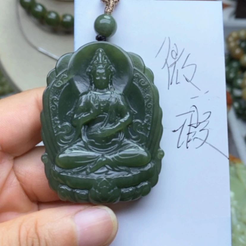 【闪购商品】未镶嵌岫岩河磨玉（透闪石质玉）挂件