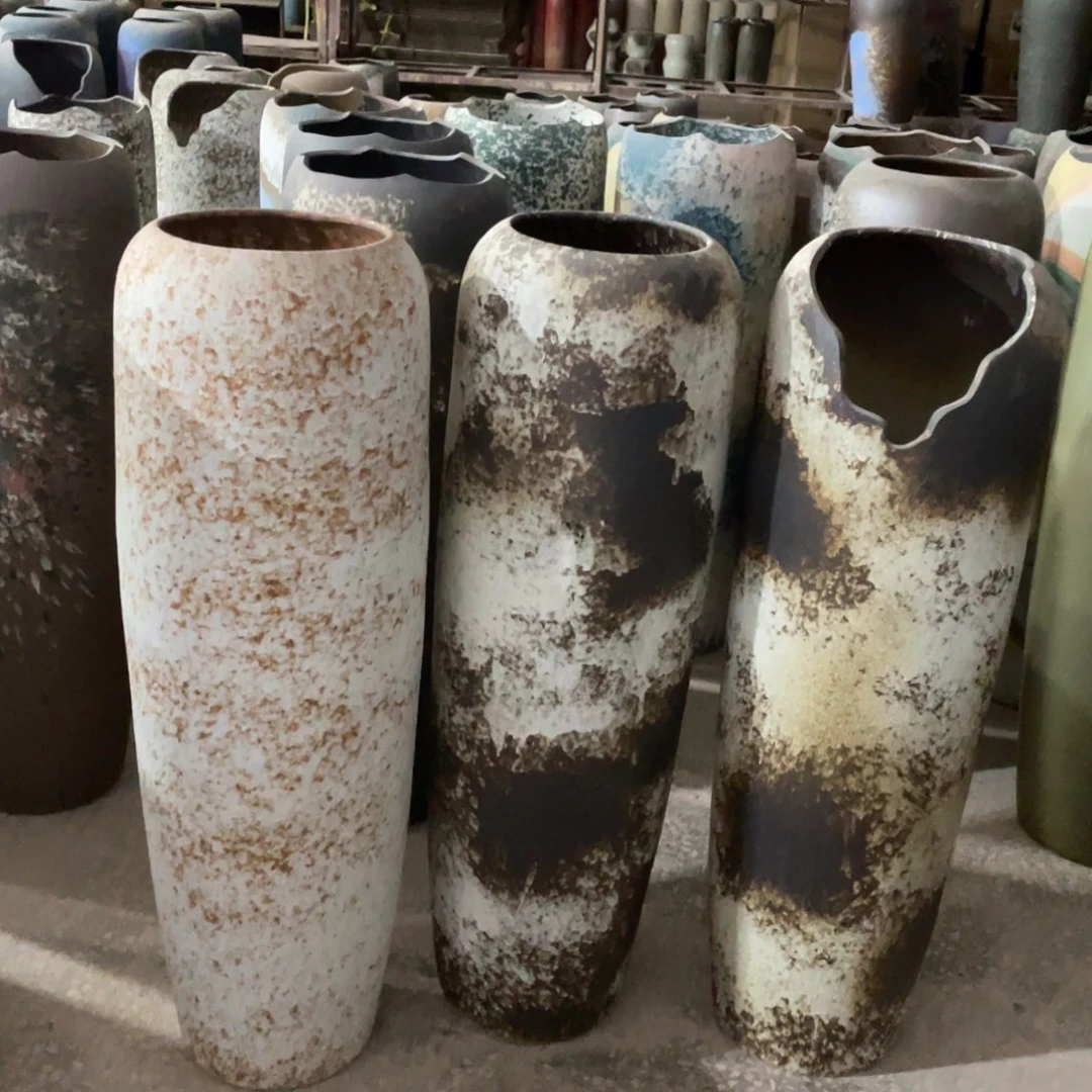 陶瓷高度80厘米口径17厘米4个花盆