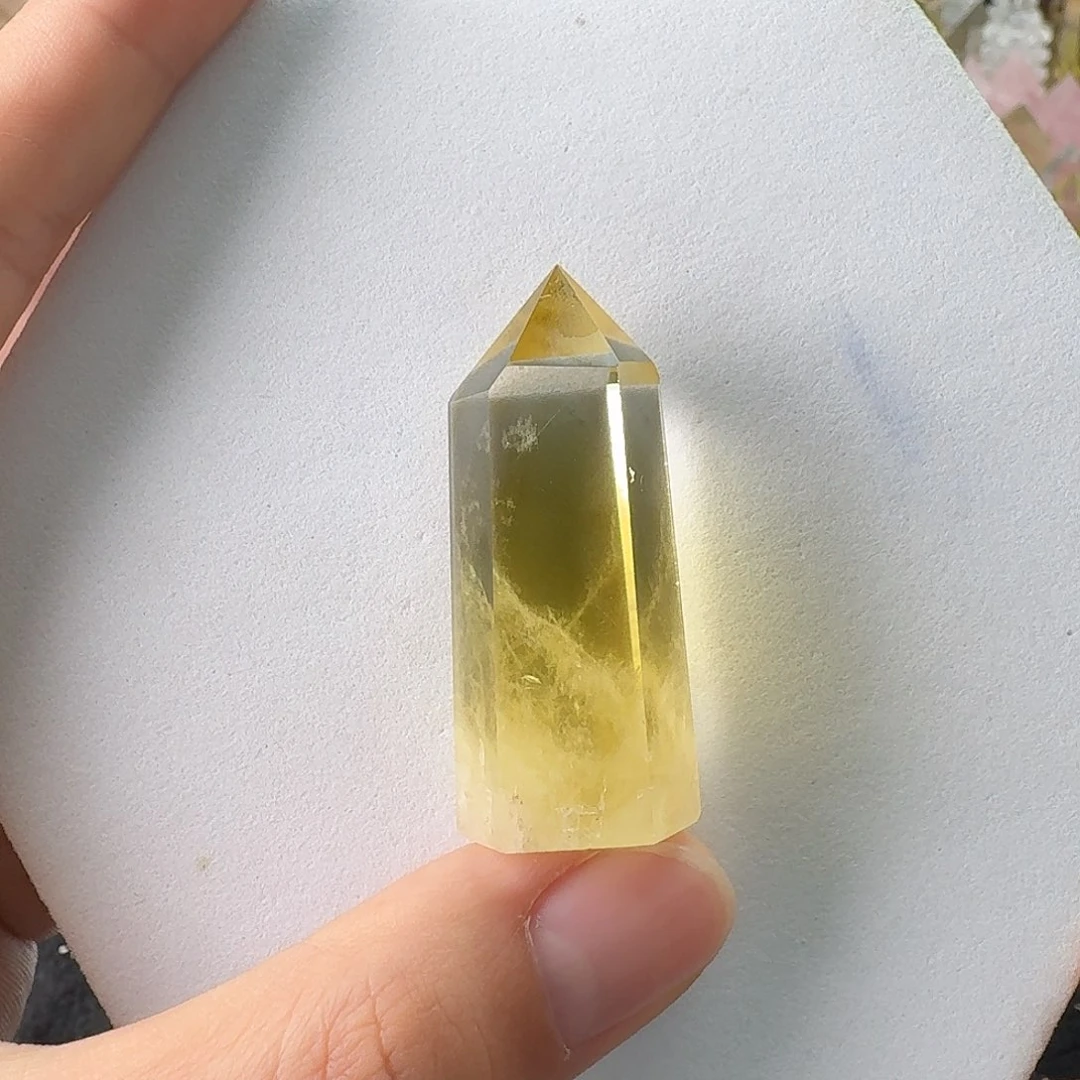 珠宝半成品未镶嵌水晶黄水晶蓝针