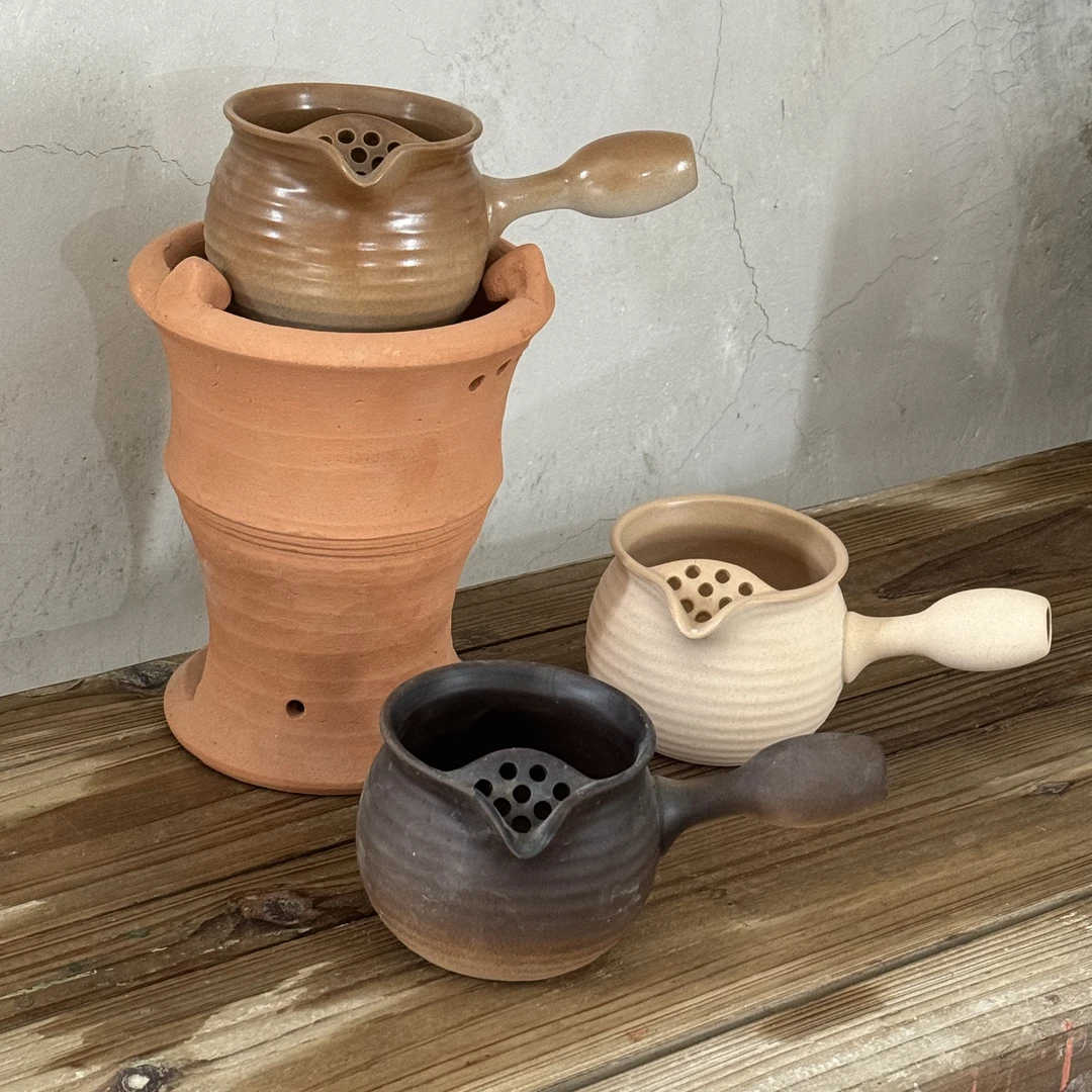 粗陶煮水壶围炉煮茶器手工陶壶耐高温可明火