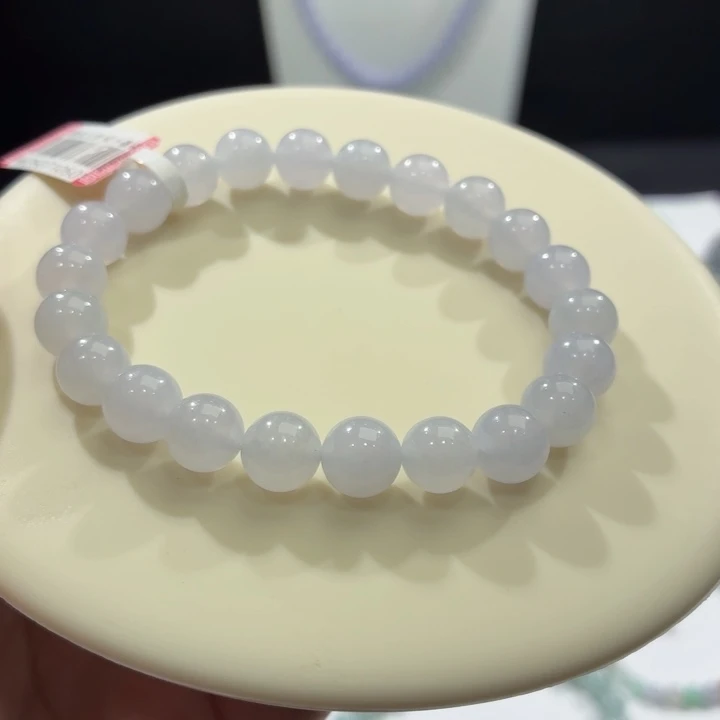 未镶嵌手链翡翠冰胶浅紫卡8.7