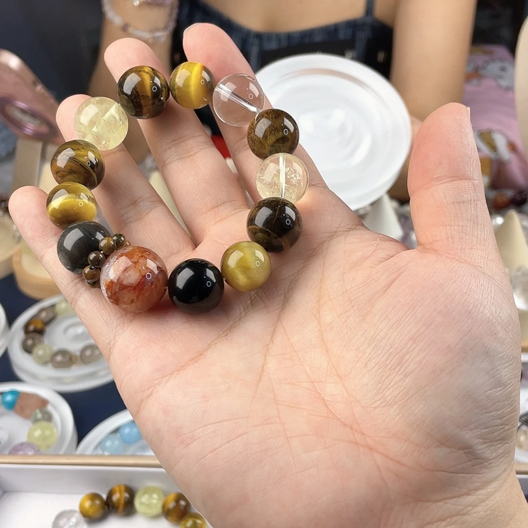 银S925镀金镶嵌手链水晶