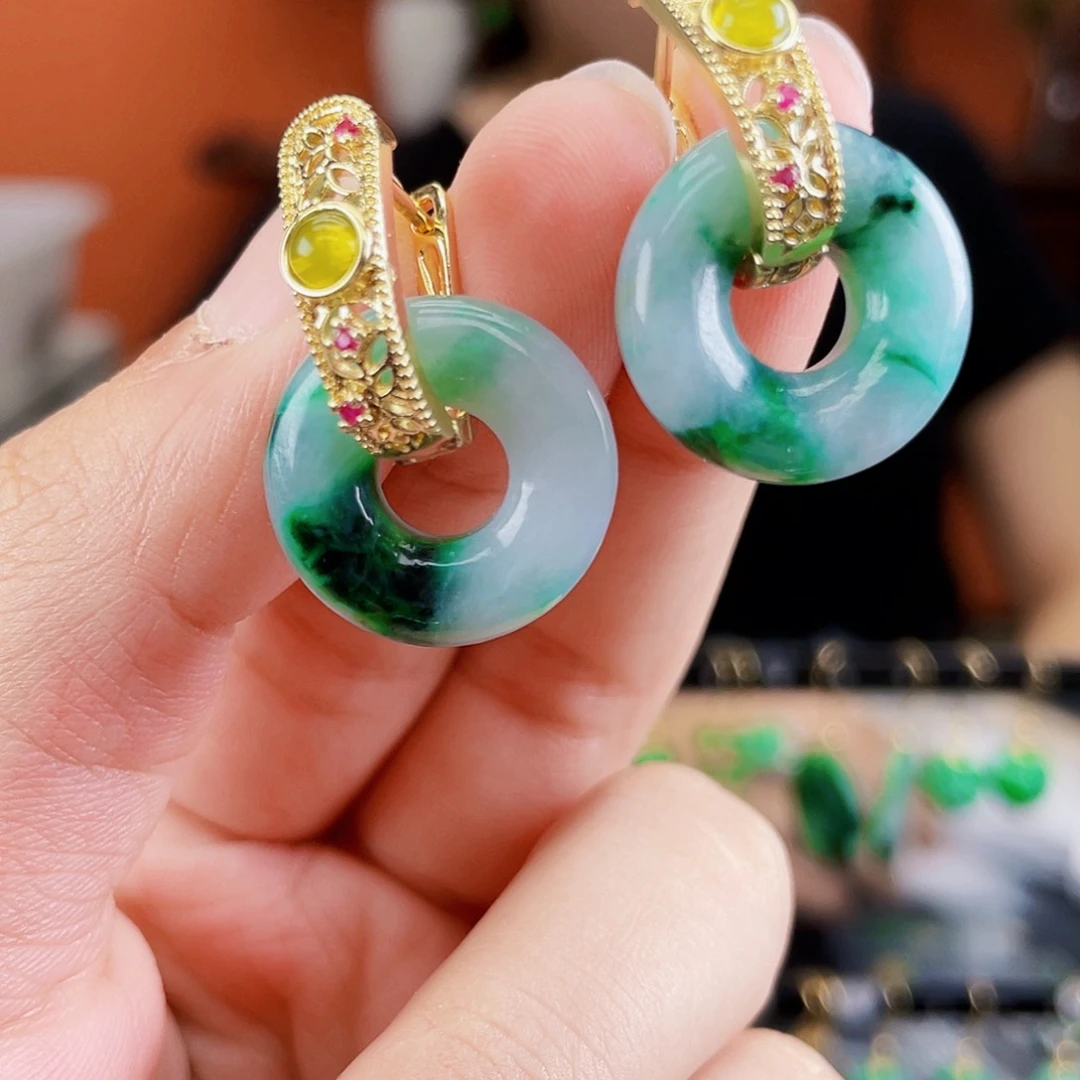 未镶嵌翡翠耳饰饰品