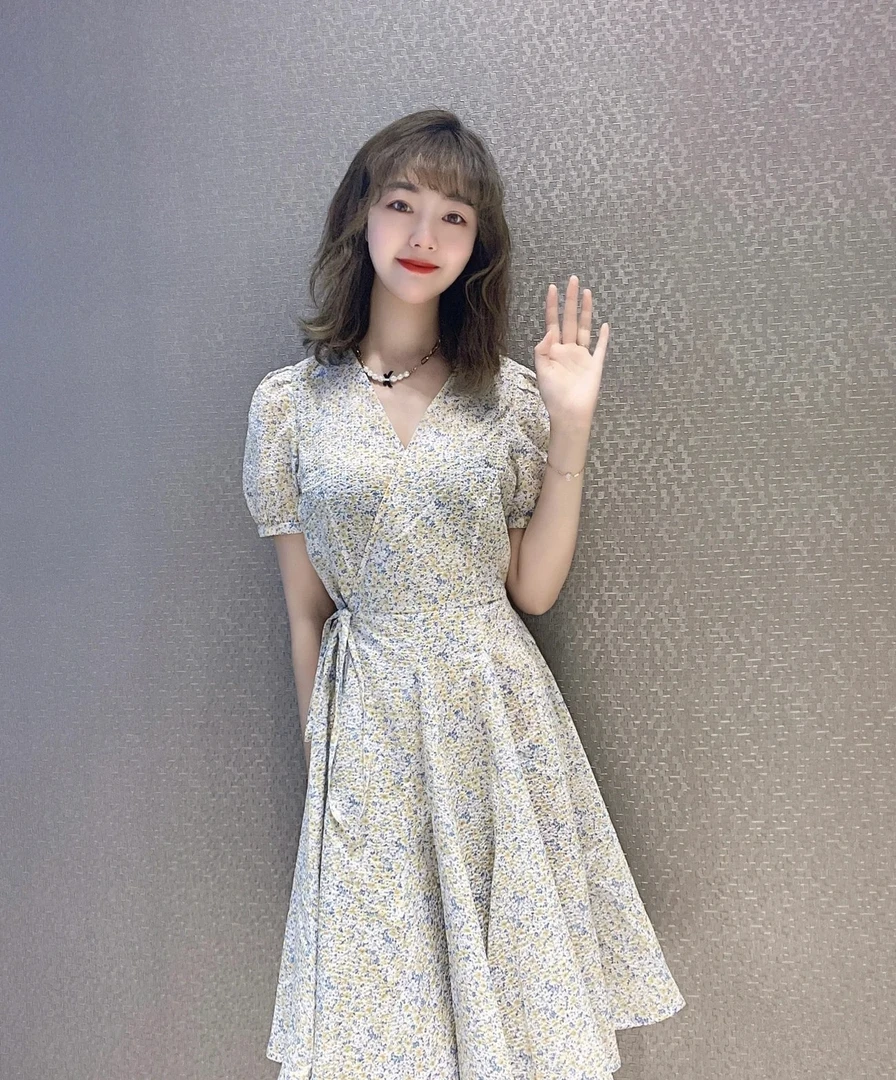女士碎花高级又减龄连衣裙1500413-1A98276