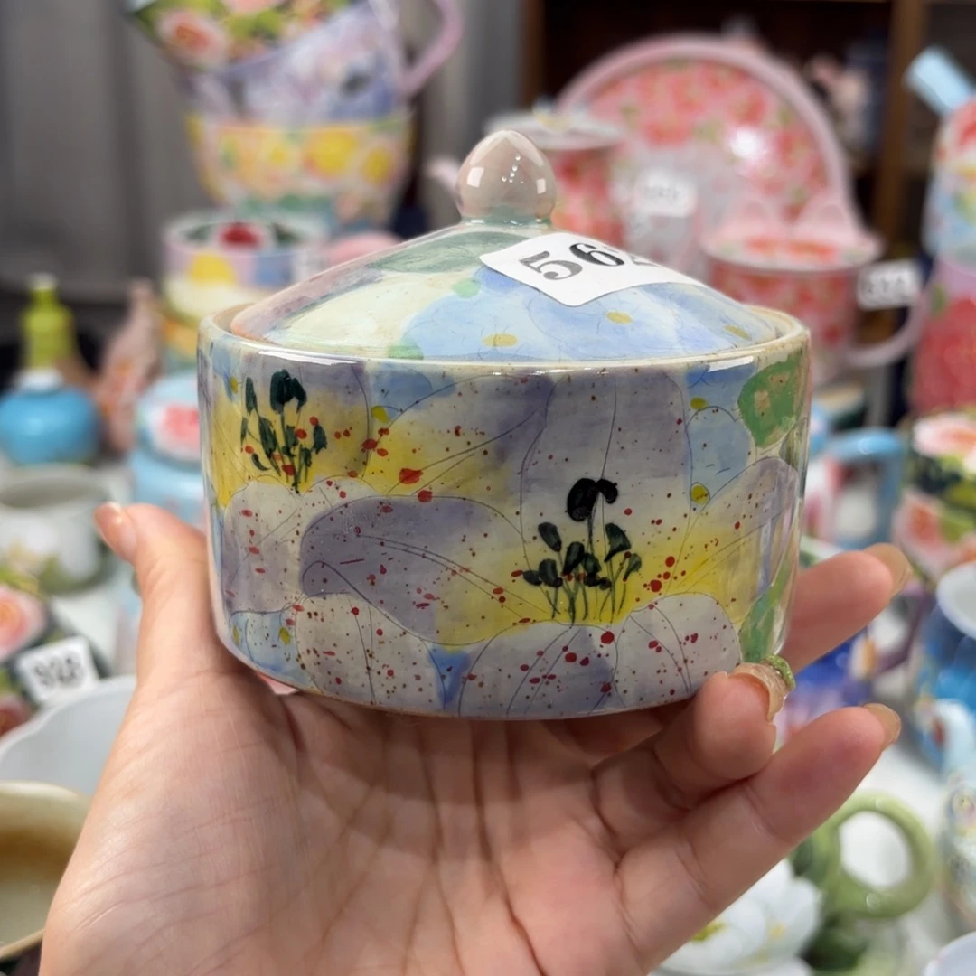 瓷片景德镇手绘高温釉下彩陶瓷茶具