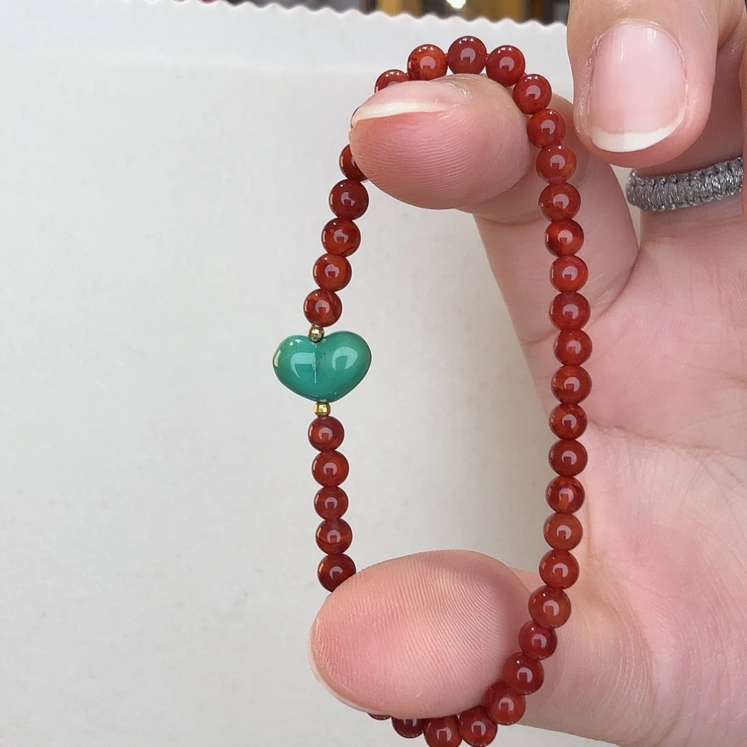 南红玛瑙未镶嵌手链