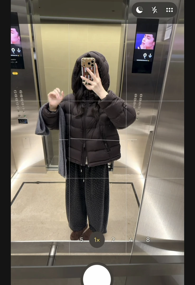 FAR ZOOM 秋冬款碎花弹力显瘦直筒奶奶裤阔腿裤