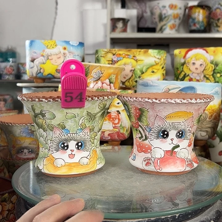 满38包邮 景德镇幸运花盆