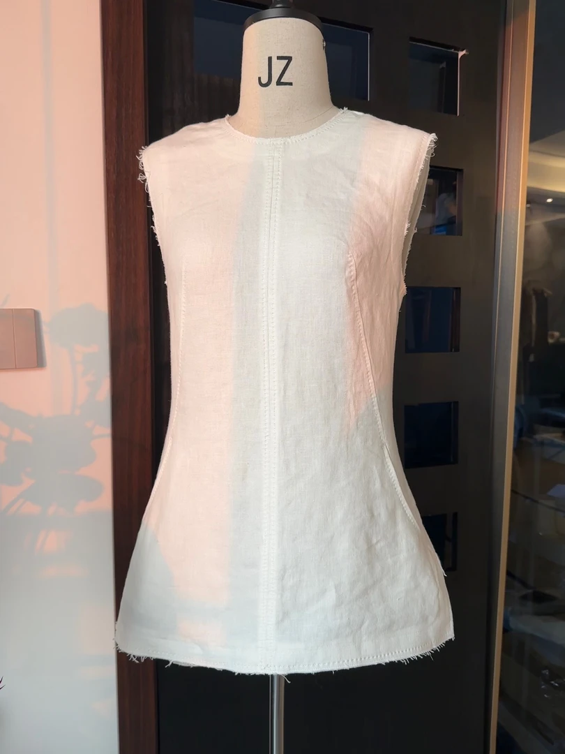 【法产原胚亚麻，不是市场货】立裁工艺，德国古特曼拱针工艺亚麻马甲