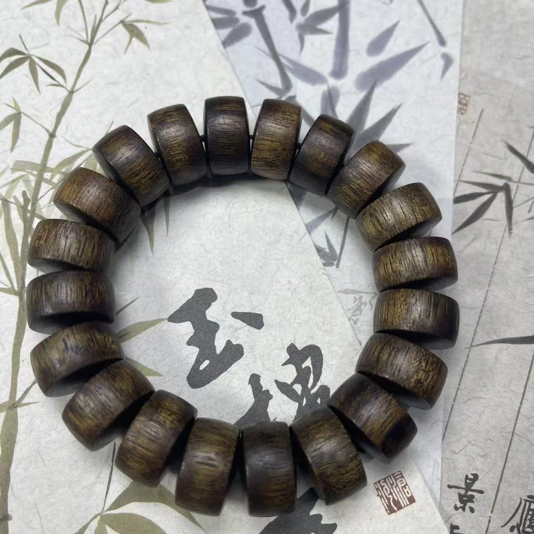 增香沉香木【墨染文玩】 单圈手串  多样性发其一 C061
