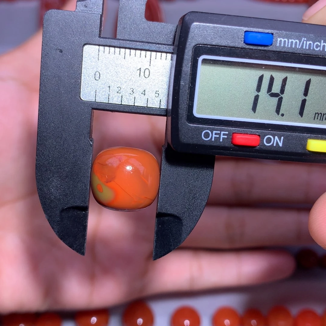 南红玛瑙未镶嵌包浆老型14×13