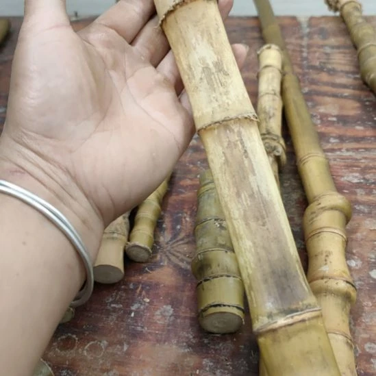 失***局实心玉竹手把件登山扙